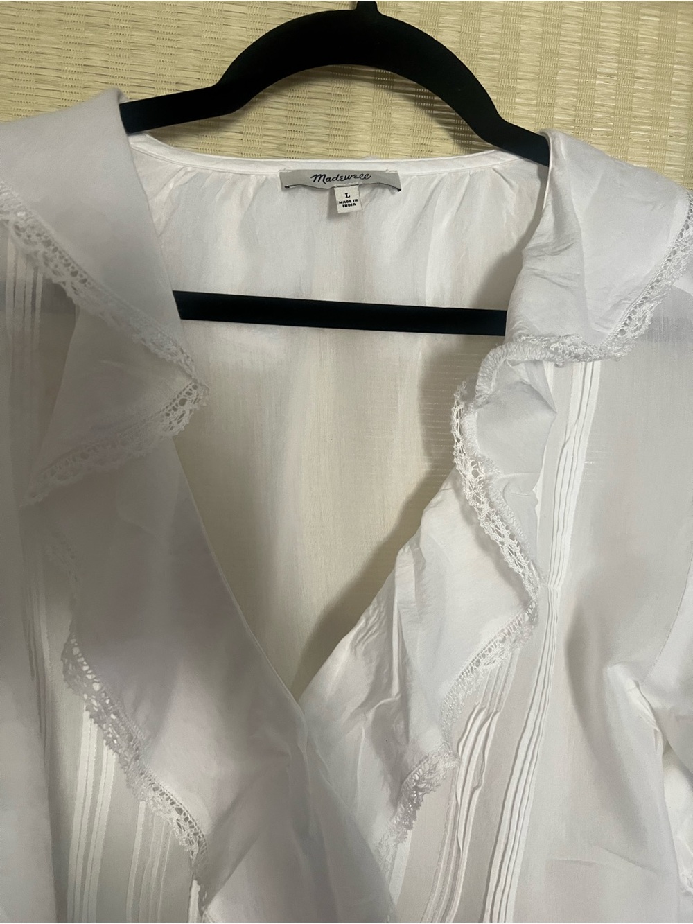 Madewell ruffle puff sleeved top - Picture 7 of 8